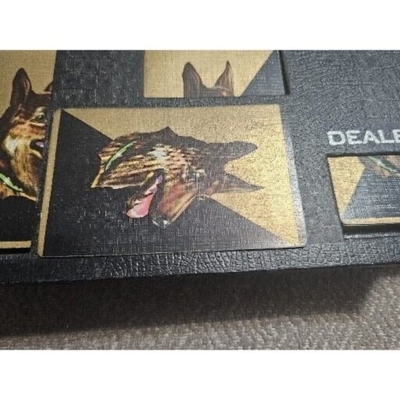 Vintage Bridge Board Complete Set Score Pencils Playing Cards Leather Card Box - Picture 10 of 12